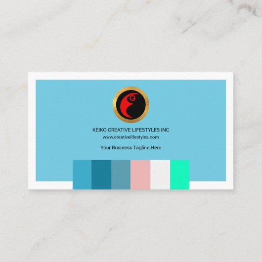 Blauer Eleganz-Trainer-Leben-Trainer Visitenkarte (Rückseite)