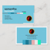 Blauer Eleganz-Trainer-Leben-Trainer Visitenkarte (Vorne/Hinten)