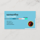 Blauer Eleganz-Trainer-Leben-Trainer Visitenkarte (Vorderseite)