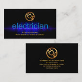 Blauer Elektrischer Blitzer Visitenkarte (Vorne/Hinten)