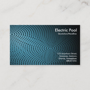 Blauer elektrischer Pool 09 Visitenkarte