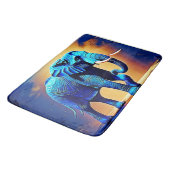 Blauer Elephant Glow Design Badematte (Schrägansicht)
