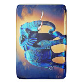 Blauer Elephant Glow Design Badematte (Vorderseite Vertikal)
