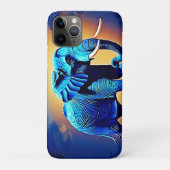 Blauer Elephant Glow Design Case-Mate iPhone Hülle (Rückseite)