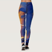 Blauer Elephant Glow Design Leggings (Rückseite)