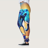 Blauer Elephant Glow Design Leggings (Links)