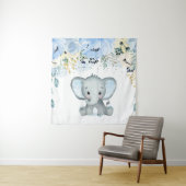 Blauer Elephant Kinderzimmer Baby Boy Tapestry Wandteppich (Beispiel)