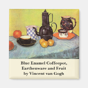 Blauer Emaille‑Kaffeekrug Magnet
