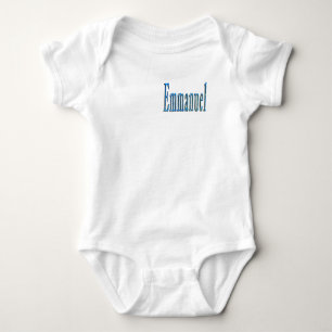 Blauer Emmanuel-Name, Baby Strampler