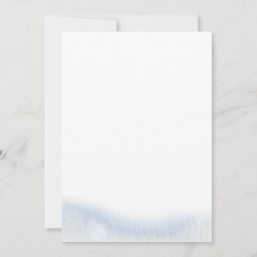 Blauer Empfang Einladung (Rückseite)