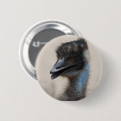 Blauer Emu Button (Vorne & Hinten)