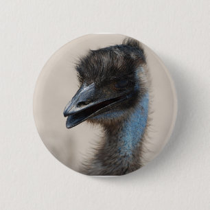 Blauer Emu Button