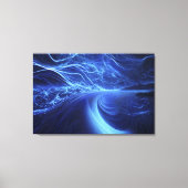 Blauer Energiefluss Leinwanddruck (Vorderseite)