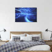 Blauer Energiefluss Leinwanddruck (Insitu (Schlafzimmer))