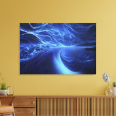 Blauer Energiefluss Leinwanddruck (Insitu (Wohnzimmer))