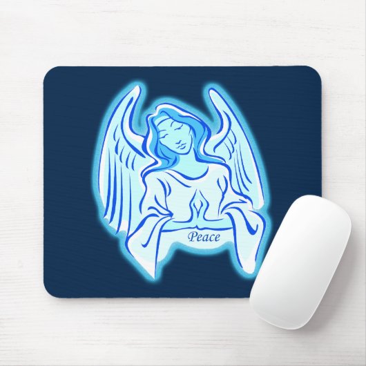 Blauer Engel der Friedensmaus Pad Mousepad (Mit Mouse)