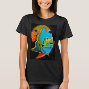Blauer Engel Fisch Abstrakt T-Shirt