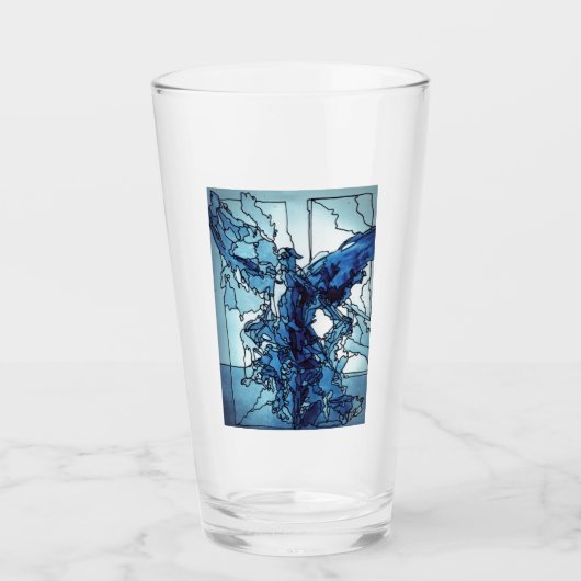 Blauer Engel Glaskelch Glas (Vorderseite)