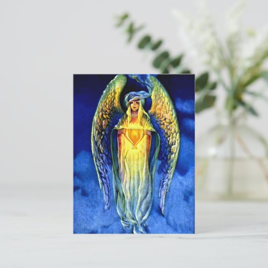 Blauer Engel im Geist von Weihnachten (Stehend Vorderseite)