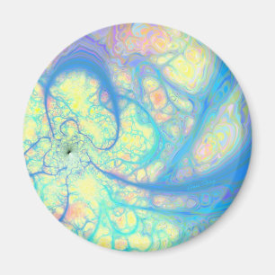 Blauer Engel - kosmisches Azurblau u. Zitrone Magnet