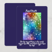 Blauer Engel mit Herz Einladung (Vorne/Hinten)