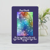 Blauer Engel mit Herz Einladung (Stehend Vorderseite)