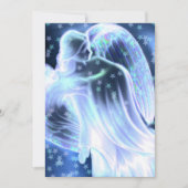 Blauer Engel mit Sternen Einladung (Vorderseite)