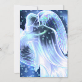 Blauer Engel mit Sternen Einladung