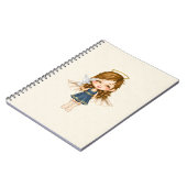 Blauer Engel Pixel Art Notizblock (Linke Seite)
