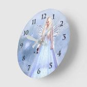 Blauer Engel Runde Wanduhr (Winkel)