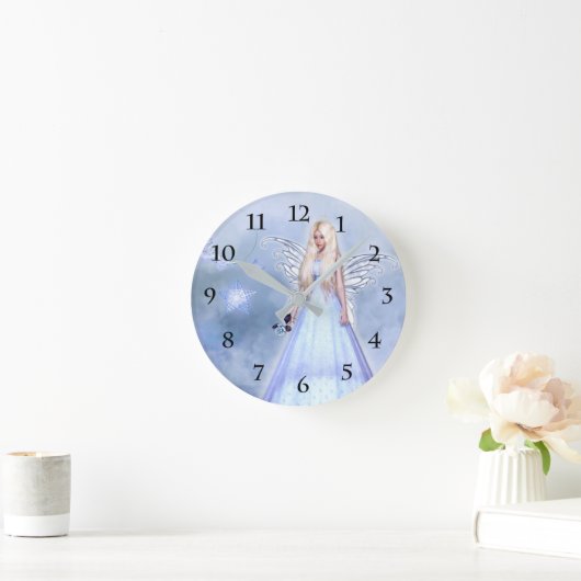 Blauer Engel Runde Wanduhr (Zuhause)