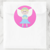 Blauer Engel Runder Aufkleber (Tasche)