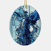 Blauer Engel Schmuck Keramik Ornament (Rechts)