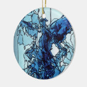 Blauer Engel Schmuck Keramik Ornament (Links)