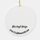 Blauer Engel Schmuck Keramik Ornament (Hinten)