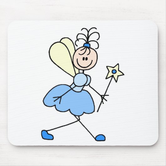 Blauer Engel-Strichmännchen-Mauspad Mousepad (Vorne)