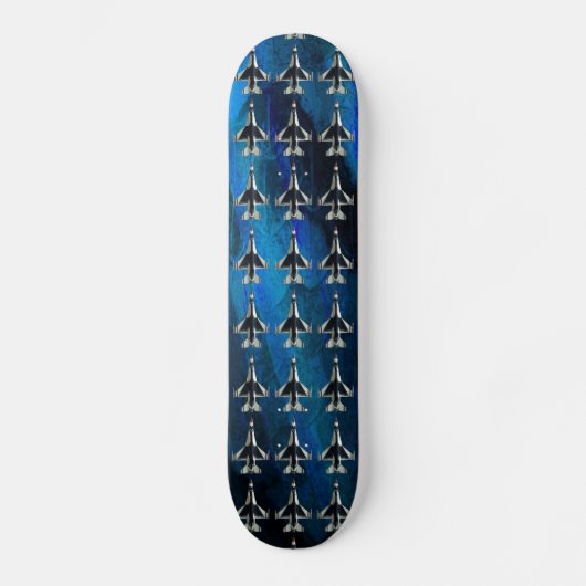 Blauer Engels-Kampfflugzeuge Skateboard (Vorderseite)