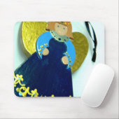 Blauer Engels-Verzierung I Mousepad (Mit Mouse)