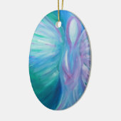 Blauer Engels-wunderliche heilende Kunst Keramik Ornament (Links)