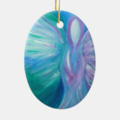 Blauer Engels-wunderliche heilende Kunst Keramik Ornament (Hinten)