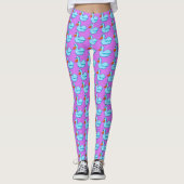 Blauer Ente Leggings (Vorderseite)