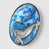 Blauer Erdwal Große Wanduhr (Winkel)