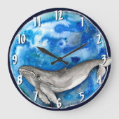 Blauer Erdwal Große Wanduhr (Vorderseite)