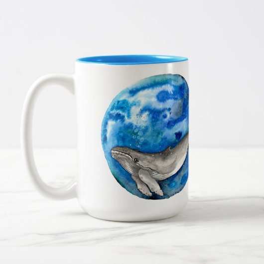 Blauer Erdwal Zweifarbige Tasse (Links)