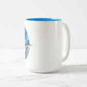 Blauer Erdwal Zweifarbige Tasse (VorderseiteRechts)