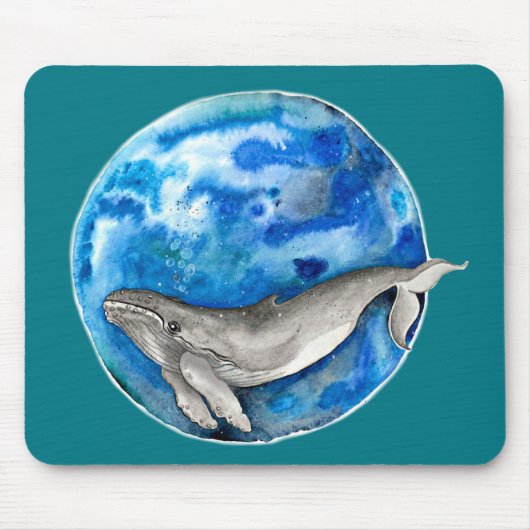 Blauer Erdwalfisch Mousepad (Vorne)
