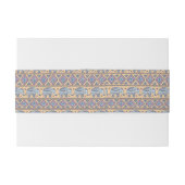 Blauer ethnischer Elefant-Stammes- Muster Einladungsbanderole (Rückseitenbeispiel)