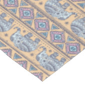 Blauer ethnischer Elefant-Stammes- Muster Tischdecke (Schrägansicht)
