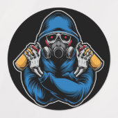 Blauer Etiketten (Design 1)
