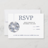 Blauer Eukalyptus Elegante Wedding RSVP Karte (Vorderseite)